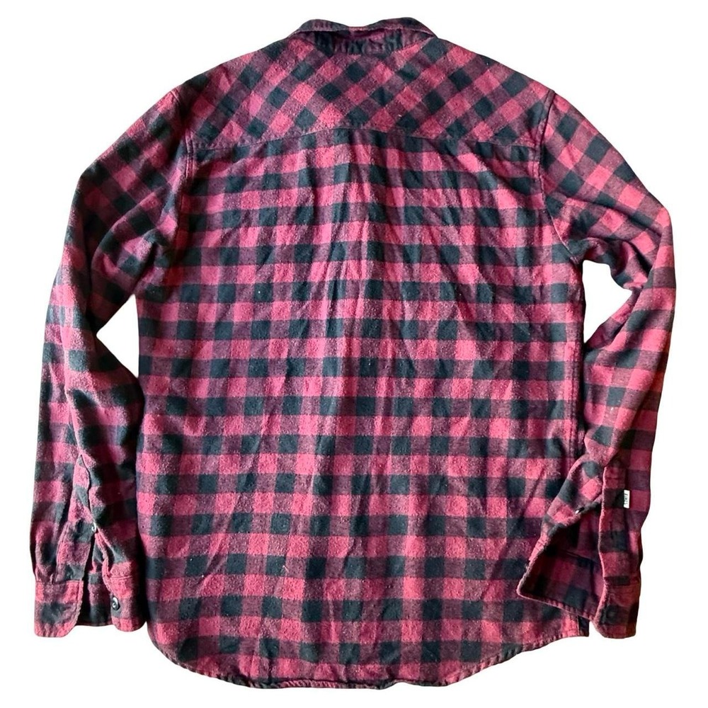 Men's Kime's Ranch Red and black plaid button-up shirt size large - Picture 4 of 8